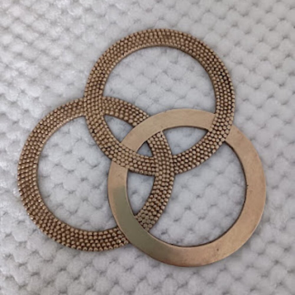 Vintage 3 Ring Brass Trivet